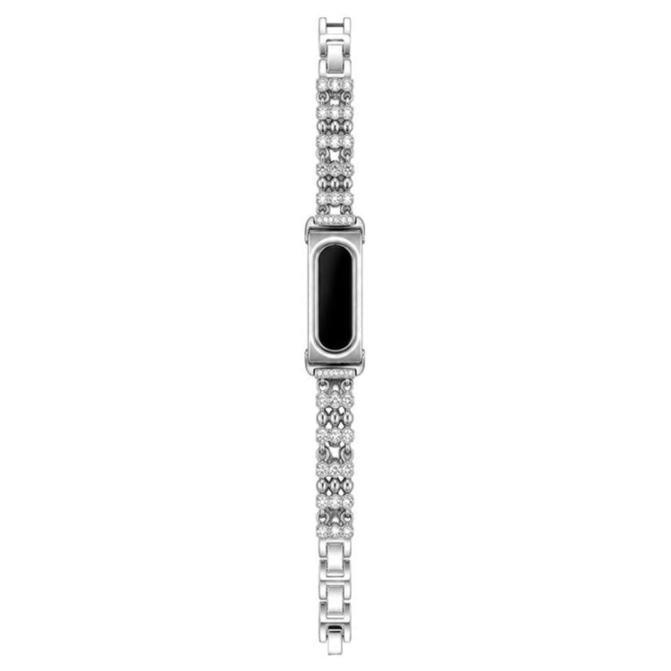 Cassa in metallo, cinturino in lega di zinco con strass a stella integrati e lacci integrati., For Google Fitbit Air