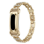 Cassa in metallo, cinturino in lega di zinco con strass a stella integrati e lacci integrati., For Google Fitbit Air