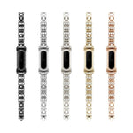 Cassa in metallo, cinturino in lega di zinco con strass a stella integrati e lacci integrati., For Google Fitbit Air