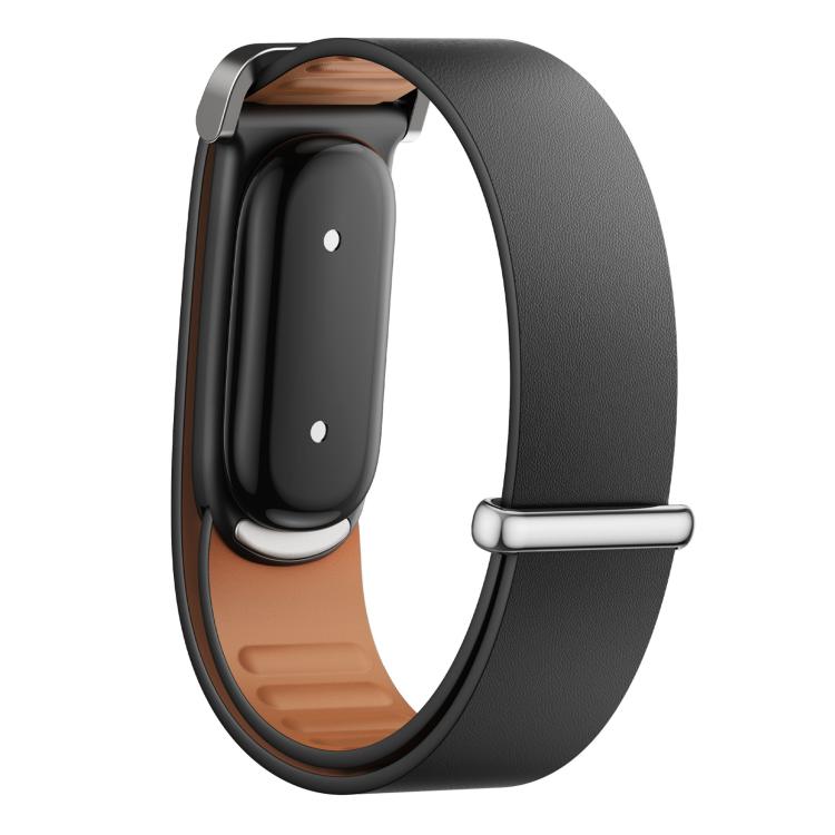Cinturino per orologio in vera pelle con fibbia liscia e chiusura a passante., For Google Fitbit Air