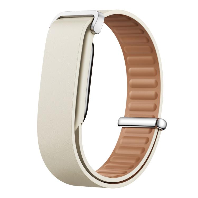 Cinturino per orologio in vera pelle con fibbia liscia e chiusura a passante., For Google Fitbit Air