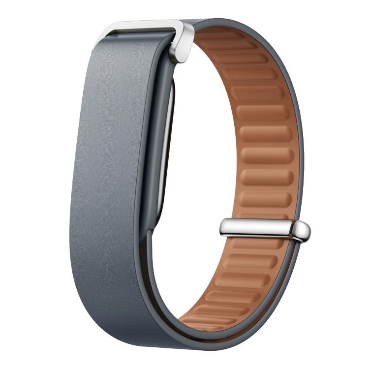 Cinturino per orologio in vera pelle con fibbia liscia e chiusura a passante., For Google Fitbit Air