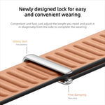 Cinturino per orologio in vera pelle con fibbia liscia e chiusura a passante., For Google Fitbit Air