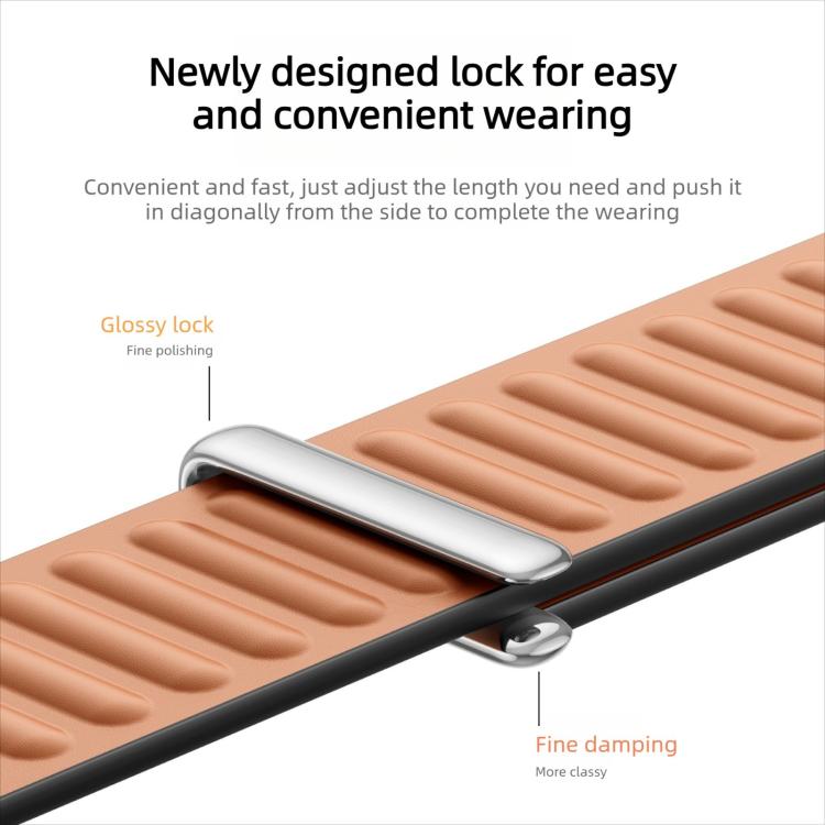 Cinturino per orologio in vera pelle con fibbia liscia e chiusura a passante., For Google Fitbit Air