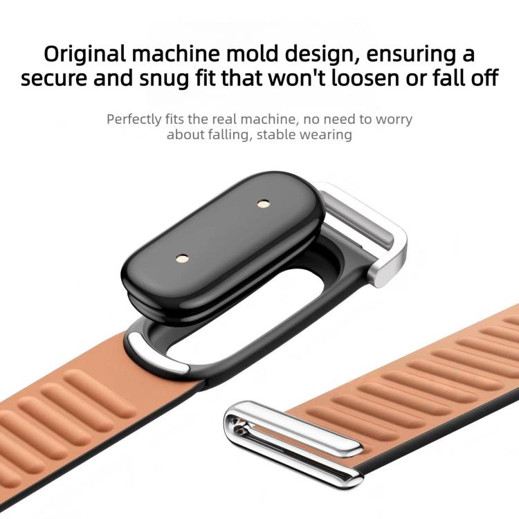 Cinturino per orologio in vera pelle con fibbia liscia e chiusura a passante., For Google Fitbit Air