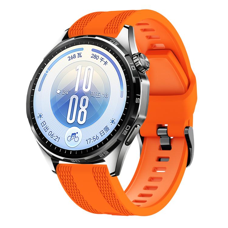 Cinturino per orologio in silicone tinta unita con fibbia ad ardiglione e texture a nido d'ape su entrambi i lati., 22mm