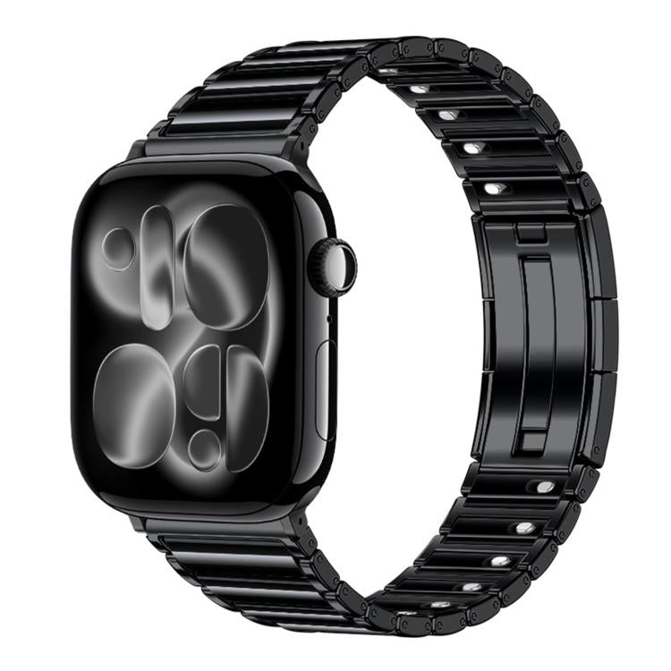 Cinturino per orologio in acciaio inossidabile con chiusura pieghevole a sgancio rapido in ceramica, For Apple Watch 46mm / 49mm / 45mm / 44mm, For Apple Watch 42mm / 41mm / 40mm / 38mm