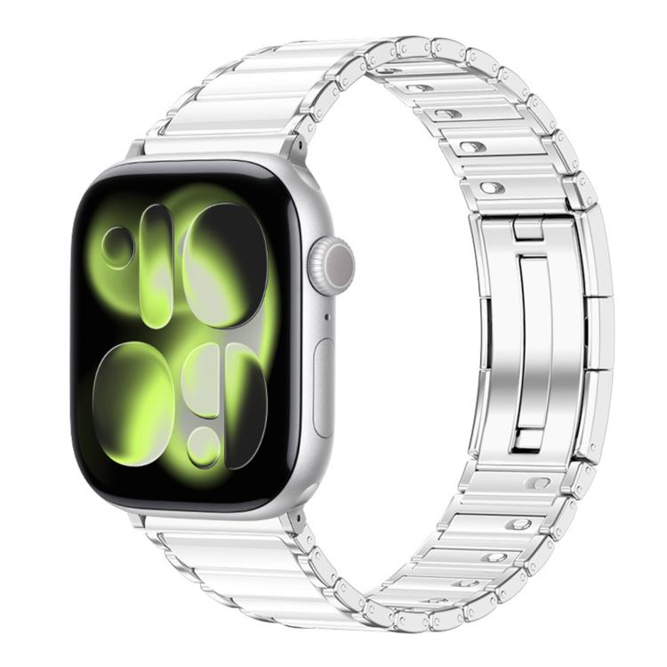 Cinturino per orologio in acciaio inossidabile con chiusura pieghevole a sgancio rapido in ceramica, For Apple Watch 46mm / 49mm / 45mm / 44mm, For Apple Watch 42mm / 41mm / 40mm / 38mm