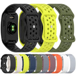 Cinturino per orologio in silicone traspirante e traforato con fibbia a farfalla., For Garmin CIRQA Smart Band