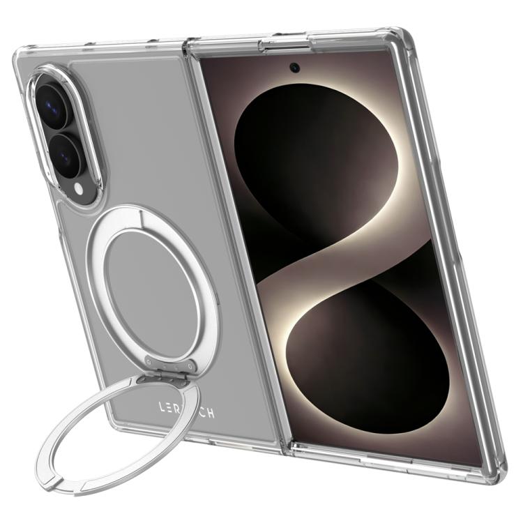 Custodia magnetica LeReach TOC Crystal Series con supporto girevole per Galaxy Z
