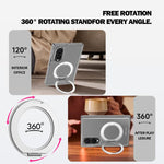 Custodia magnetica LeReach TOC Crystal Series con supporto girevole per Galaxy Z