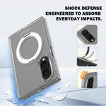 Custodia magnetica LeReach TOC Crystal Series con supporto girevole per Galaxy Z