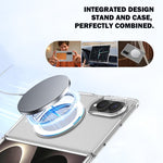 Custodia magnetica LeReach TOC Crystal Series con supporto girevole per Galaxy Z