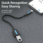VENTION CCS Series 0.15m USB 2.0 Type-C Male to USB-A Female 480Mbps Transfer OTG Data Cable, Type-C M to USB-A F