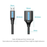VENTION CCU Series USB 2.0 Micro-B Male to USB-A Female OTG Adapter 0.15m Round PVC Data Cable, Micro-B M to USB-A F