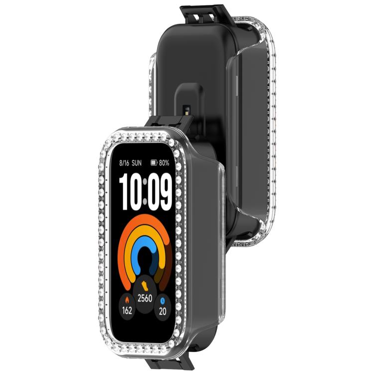 Custodia protettiva per orologio in policarbonato cavo con copertura parziale a diamante, For Xiaomi Smart Band 11 Active