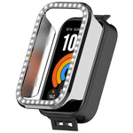 Custodia protettiva per orologio in policarbonato cavo con copertura parziale a diamante, For Xiaomi Smart Band 11 Active