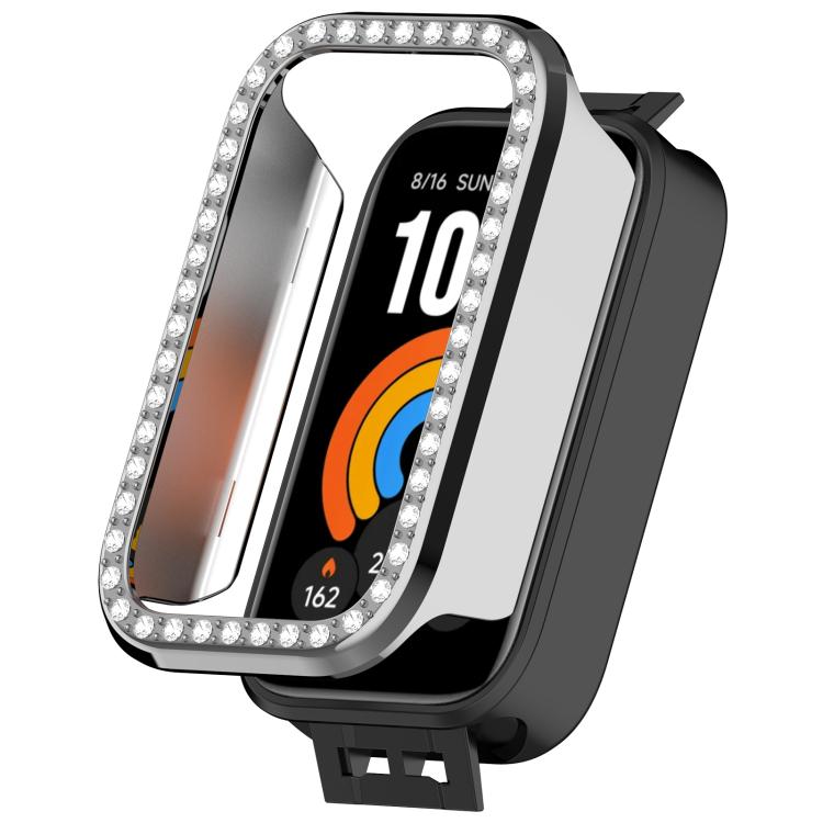Custodia protettiva per orologio in policarbonato cavo con copertura parziale a diamante, For Xiaomi Smart Band 11 Active
