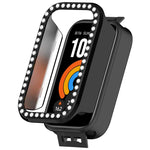 Custodia protettiva per orologio in policarbonato cavo con copertura parziale a diamante, For Xiaomi Smart Band 11 Active
