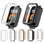 Custodia protettiva per orologio in policarbonato cavo con copertura parziale a diamante, For Xiaomi Smart Band 11 Active