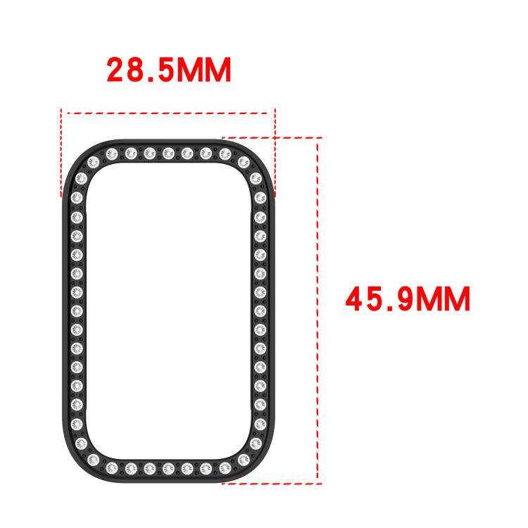Custodia protettiva per orologio in policarbonato cavo con copertura parziale a diamante, For Xiaomi Smart Band 11 Active