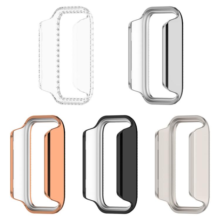 Custodia protettiva per orologio in policarbonato cavo con copertura parziale a diamante, For Xiaomi Smart Band 11 Active
