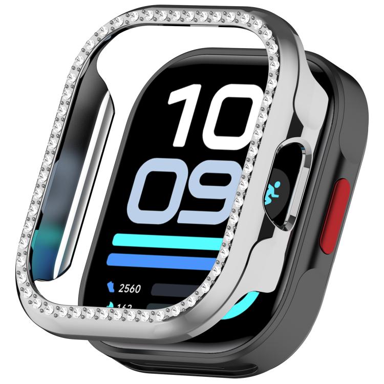 Custodia protettiva per orologio in policarbonato cavo con copertura parziale a diamante, For Redmi Watch 6 Lite