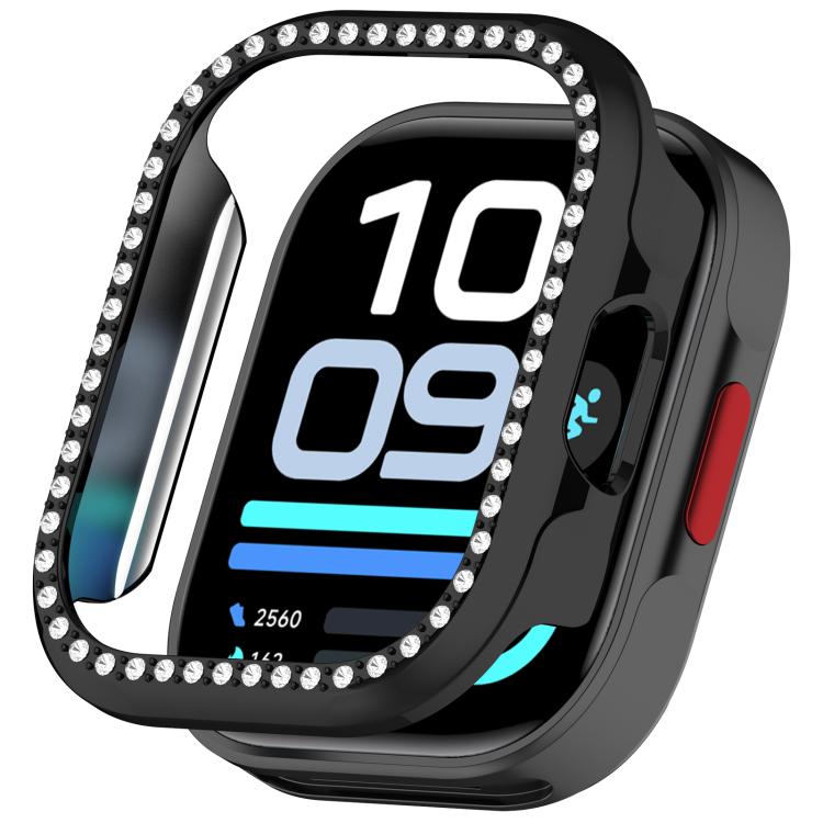 Custodia protettiva per orologio in policarbonato cavo con copertura parziale a diamante, For Redmi Watch 6 Lite