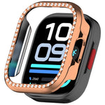 Custodia protettiva per orologio in policarbonato cavo con copertura parziale a diamante, For Redmi Watch 6 Lite