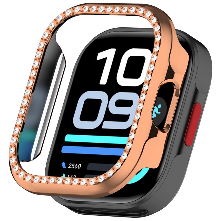 Custodia protettiva per orologio in policarbonato cavo con copertura parziale a diamante, For Redmi Watch 6 Lite