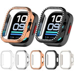 Custodia protettiva per orologio in policarbonato cavo con copertura parziale a diamante, For Redmi Watch 6 Lite