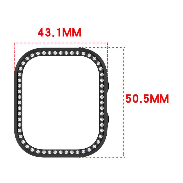 Custodia protettiva per orologio in policarbonato cavo con copertura parziale a diamante, For Redmi Watch 6 Lite