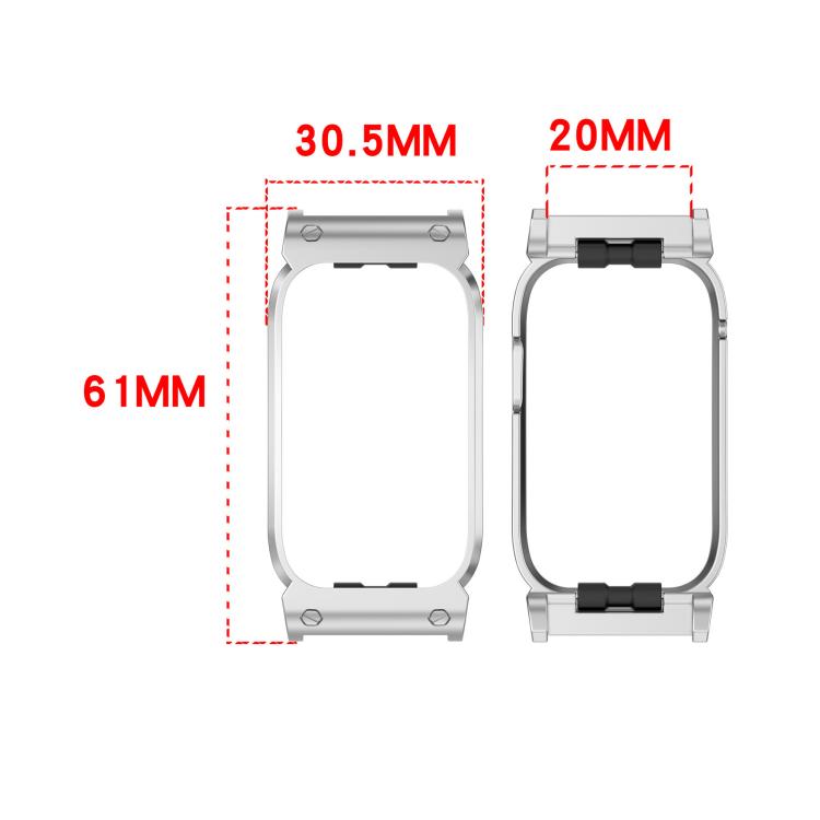 Custodia protettiva per orologio in metallo stile Spring Bar da 20 mm, For Garmin CIRQA Smart Band