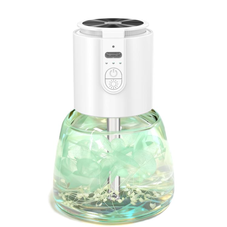 Diffusore di aromi senza acqua da 120 ml con oli essenziali, 3 modalità di nebulizzazione intermittente, batteria da 500 mAh e spegnimento automatico dopo 8 ore., White Purple, White Green, Black