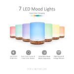 Diffusore di oli essenziali da 300 ml, umidificatore ad ultrasuoni per aromaterapia per camera da letto, con 7 luci LED colorate., UK Plug, EU Plug, US Plug