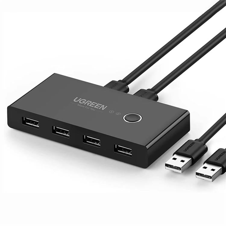UGREEN US216 30767 Switch di condivisione USB 2.0 (2 ingressi / 4 uscite) per la condivisione di periferiche tra due computer