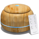 Diffusore di aromi da 300 ml con ultrasuoni, nebulizzatore a freddo e umidificatore, con 7 luci LED a colori variabili, ideale per camera da letto, casa e ufficio., Black Wood Grain, White Wood Grain, Yellow Wood Grain, Marble Grain