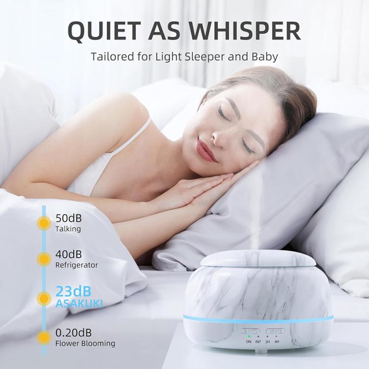 Diffusore di aromi da 300 ml con ultrasuoni, nebulizzatore a freddo e umidificatore, con 7 luci LED a colori variabili, ideale per camera da letto, casa e ufficio., Black Wood Grain, White Wood Grain, Yellow Wood Grain, Marble Grain