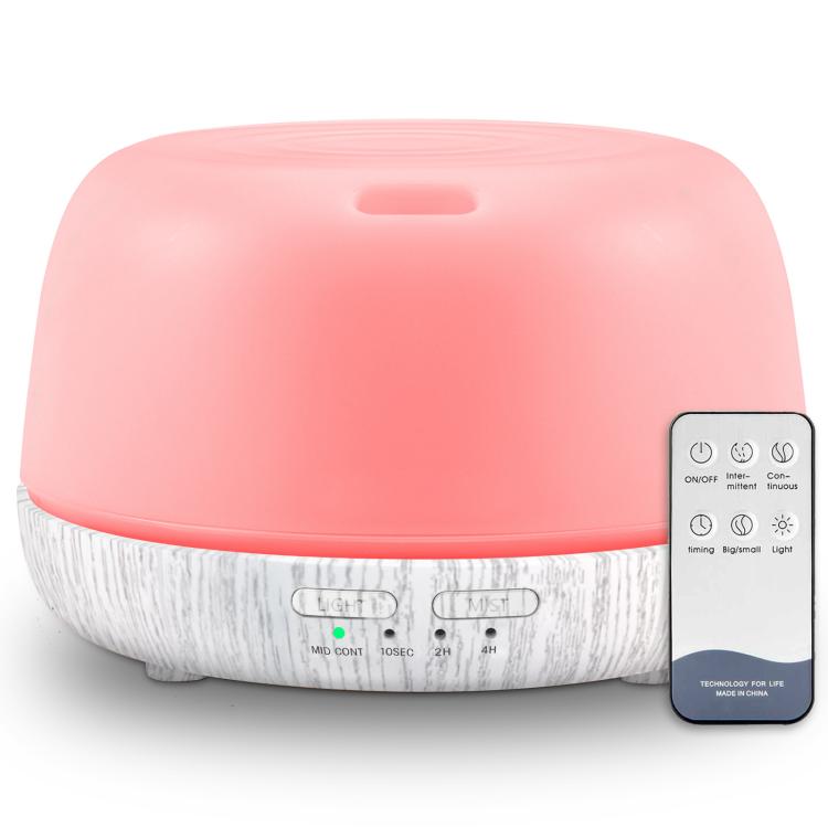 Diffusore di aromaterapia da 300 ml, diffusore di oli essenziali con 7 luci LED a colori variabili, umidificatore a ultrasuoni a nebbia fredda per camera da letto, casa e ufficio., White Wood Grain, Light Wood Grain, White, Dark Wood Grain