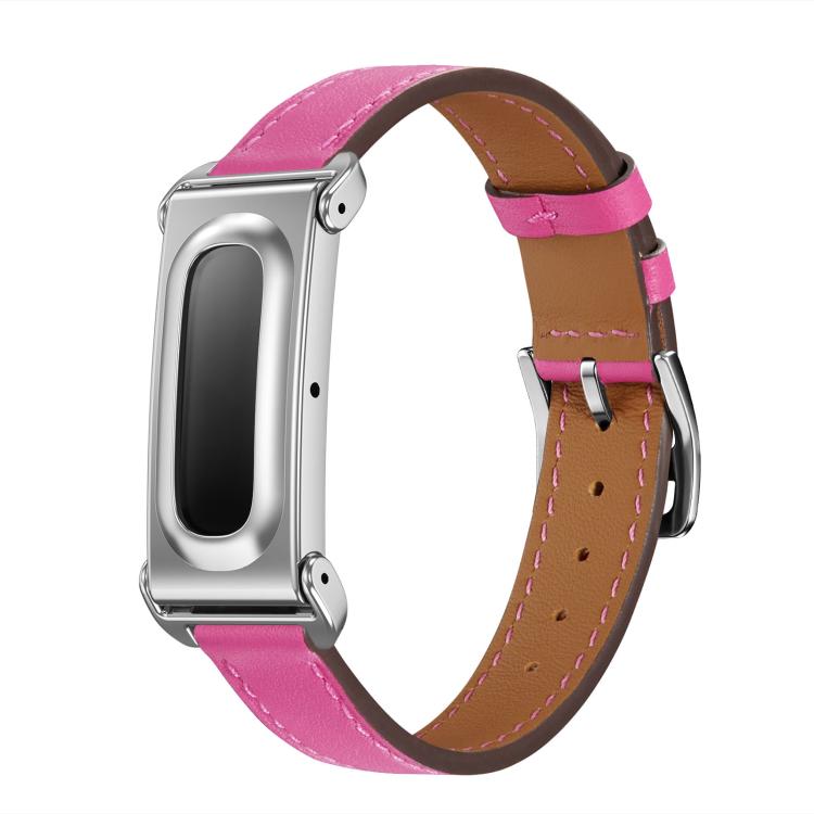 Cassa in metallo integrata, cinturino sottile in vera pelle., For Google Fitbit Air