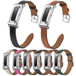 Cassa in metallo integrata, cinturino sottile in vera pelle., For Google Fitbit Air