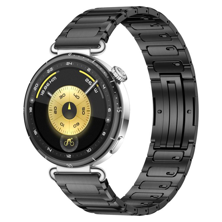Cinturino per orologio in metallo di titanio con chiusura pieghevole a forma di I e design a perno a sgancio rapido., 18mm