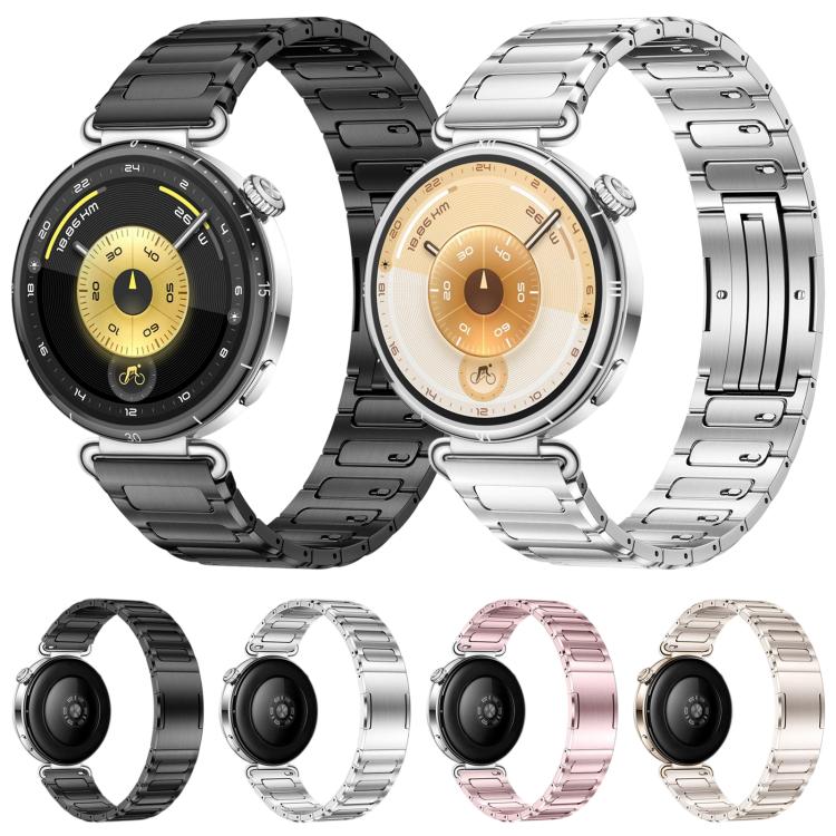 Cinturino per orologio in metallo di titanio con chiusura pieghevole a forma di I e design a perno a sgancio rapido., 18mm