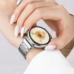 Cinturino per orologio in metallo di titanio con chiusura pieghevole a forma di I e design a perno a sgancio rapido., 18mm