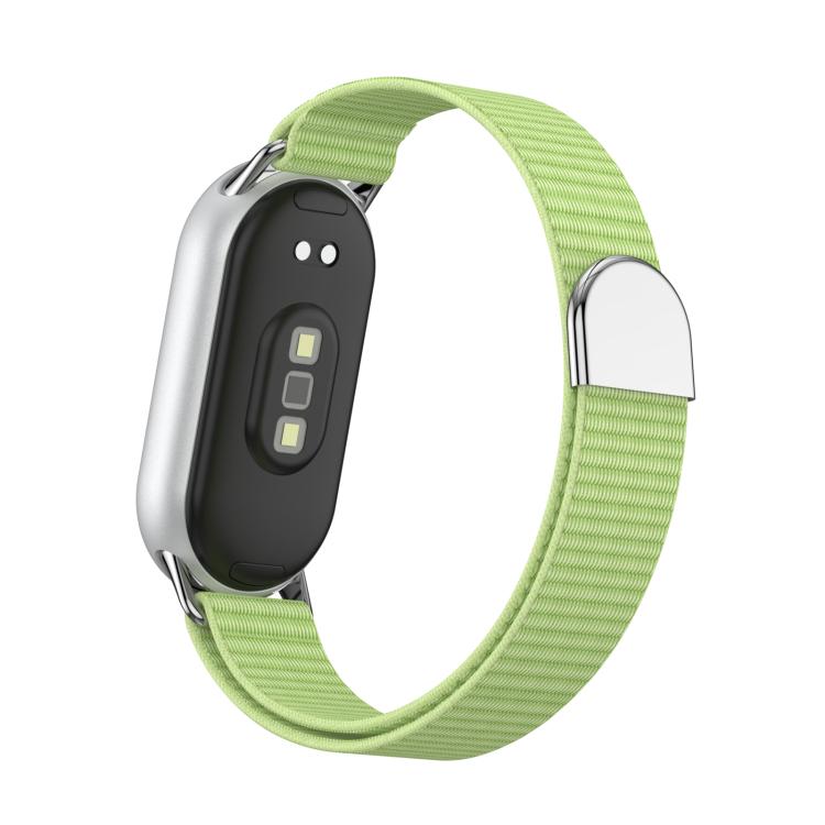 Cinturino per orologio in nylon con chiusura a strappo e coda in metallo., For Xiaomi Smart Band 11 / 10 / 9 / 8