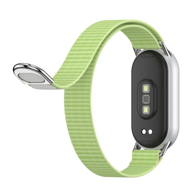 Cinturino per orologio in nylon con chiusura a strappo e coda in metallo., For Xiaomi Smart Band 11 / 10 / 9 / 8