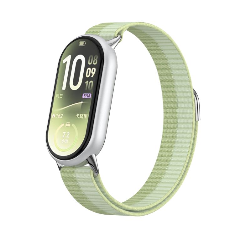 Cinturino per orologio in nylon con chiusura a strappo e coda in metallo., For Xiaomi Smart Band 11 / 10 / 9 / 8