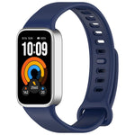 Vertical Stripe Reverse Buckle Solid Color Silicone Watch Band, For Xiaomi Smart Band 11 Active