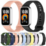 Vertical Stripe Reverse Buckle Solid Color Silicone Watch Band, For Xiaomi Smart Band 11 Active