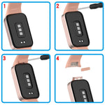 Vertical Stripe Reverse Buckle Solid Color Silicone Watch Band, For Xiaomi Smart Band 11 Active
